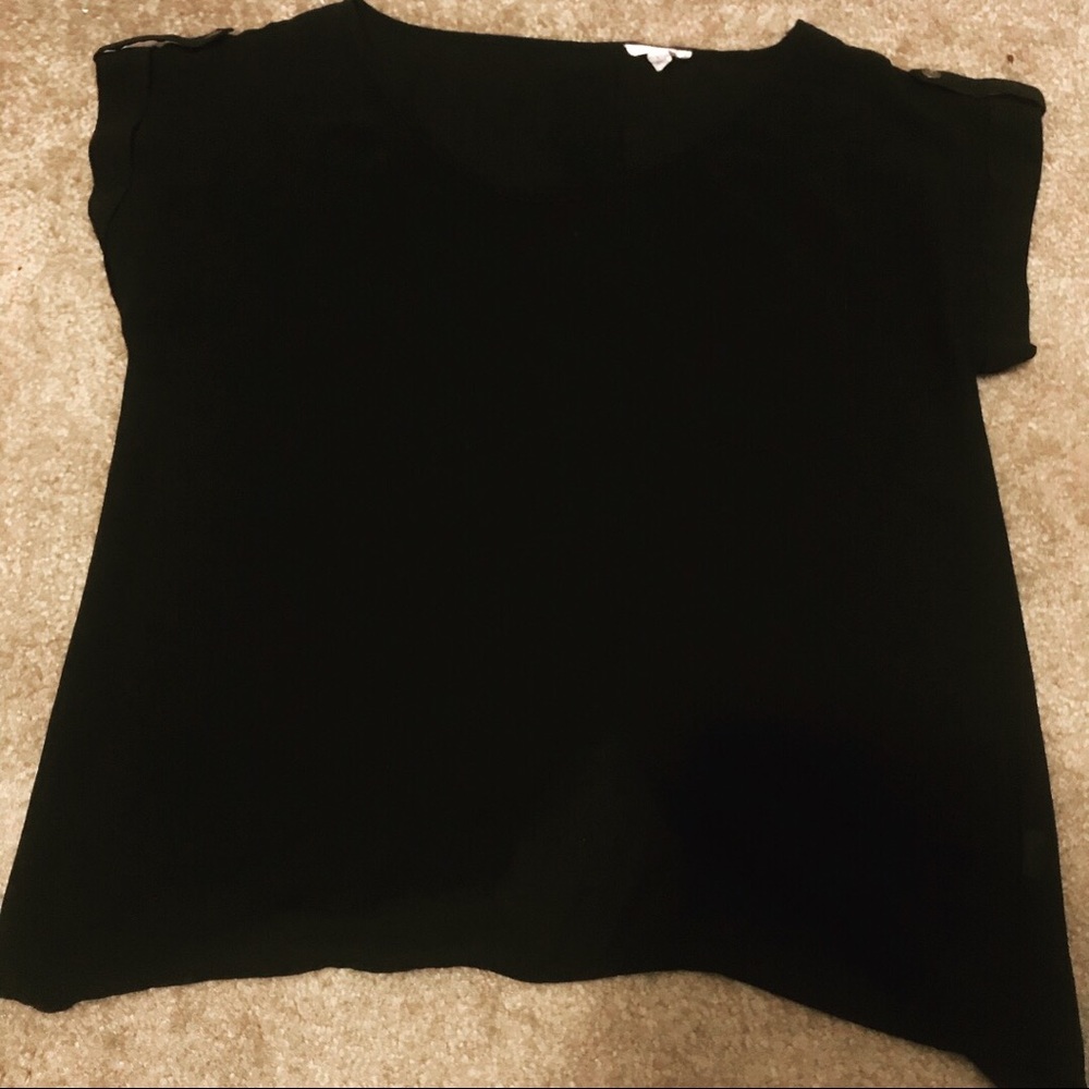 Black top with button detailing down the back